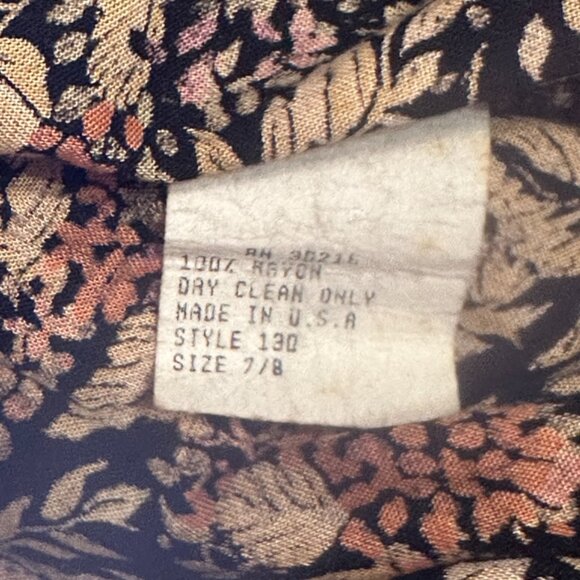 EVC Vintage Marnie West Floral A-line Midi Skirt Women's Small Made in USA - Picture 14 of 14